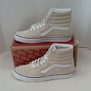 Turtledove High-Top Sneakers - Beige and White